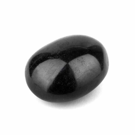 Turmalin | Schörl Handschmeichler | Massagesteinstein schwarz Ø 46 mm Edelsteine Heilsteine bei Wunderstein24