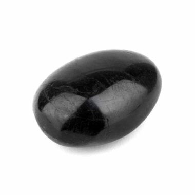 Turmalin | Schörl Handschmeichler | Massagesteinstein schwarz Ø 49 mm Edelsteine Heilsteine bei Wunderstein24