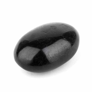 Turmalin | Schörl Handschmeichler | Massagesteinstein schwarz Ø 51 mm Edelsteine Heilsteine bei Wunderstein24