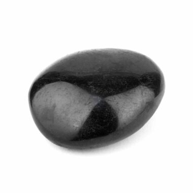 Turmalin | Schörl Handschmeichler | Massagesteinstein schwarz Ø 53 mm Edelsteine Heilsteine bei Wunderstein24