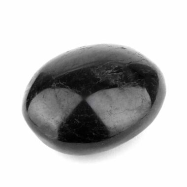 Turmalin | Schörl Handschmeichler | Massagesteinstein schwarz Ø 53 mm Edelsteine Heilsteine bei Wunderstein24