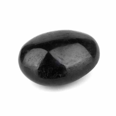 Turmalin | Schörl Handschmeichler | Massagesteinstein schwarz Ø 54 mm Edelsteine Heilsteine bei Wunderstein24