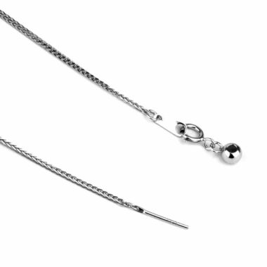 Gliederkette 925 Sterling-Silber verstellbare Länge bis 45 cm für Löcher und Ösen ab Ø 1 mm Edelsteine Heilsteine bei Wunderstein24