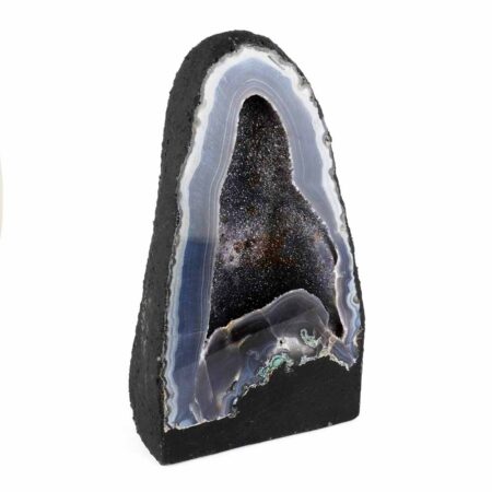 XXL Achat Druse A-Qualität Höhe 302 mm / 8840 g Geode Stufe Standfläche Edelsteine Heilsteine bei Wunderstein24