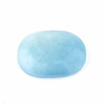Aquamarin | Beryl Handschmeichler | Massagestein Ø 53 mm in bester Qualität und Farbe Edelsteine Heilsteine bei Wunderstein24