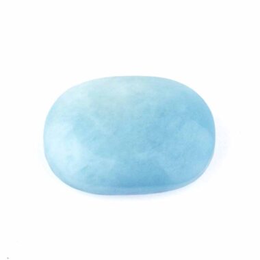 Aquamarin | Beryl Handschmeichler | Massagestein Ø 53 mm in bester Qualität und Farbe Edelsteine Heilsteine bei Wunderstein24