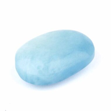 Aquamarin | Beryl Handschmeichler | Massagestein Ø 53 mm in bester Qualität und Farbe Edelsteine Heilsteine bei Wunderstein24