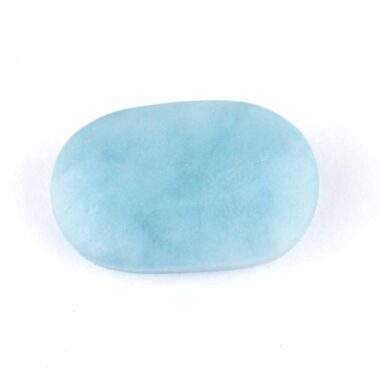Aquamarin | Beryl Handschmeichler | Massagestein Ø 45 mm in bester Qualität und Farbe Edelsteine Heilsteine bei Wunderstein24