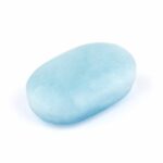 Aquamarin | Beryl Handschmeichler | Massagestein Ø 45 mm in bester Qualität und Farbe Edelsteine Heilsteine bei Wunderstein24