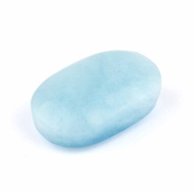 Aquamarin | Beryl Handschmeichler | Massagestein Ø 45 mm in bester Qualität und Farbe Edelsteine Heilsteine bei Wunderstein24