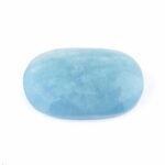 Aquamarin | Beryl Handschmeichler | Massagestein Ø 44 mm in bester Qualität und Farbe Edelsteine Heilsteine bei Wunderstein24