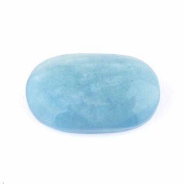 Aquamarin | Beryl Handschmeichler | Massagestein Ø 44 mm in bester Qualität und Farbe Edelsteine Heilsteine bei Wunderstein24