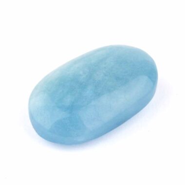 Aquamarin | Beryl Handschmeichler | Massagestein Ø 44 mm in bester Qualität und Farbe Edelsteine Heilsteine bei Wunderstein24