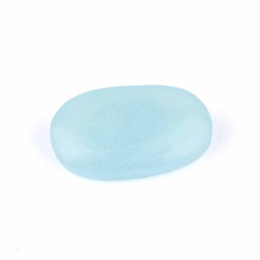 Aquamarin | Beryl Handschmeichler | Massagestein Ø 38 mm in bester Qualität und Farbe Edelsteine Heilsteine bei Wunderstein24