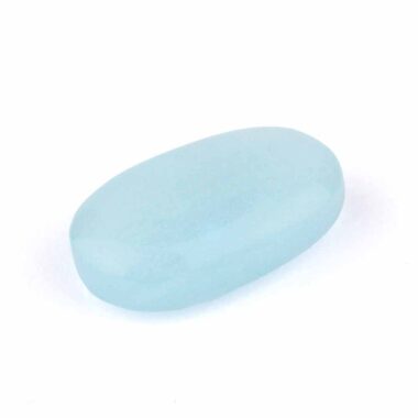 Aquamarin | Beryl Handschmeichler | Massagestein Ø 38 mm in bester Qualität und Farbe Edelsteine Heilsteine bei Wunderstein24