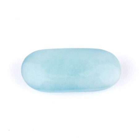 Aquamarin | Beryl Handschmeichler | Massagestein Ø 49 mm in bester Qualität und Farbe Edelsteine Heilsteine bei Wunderstein24