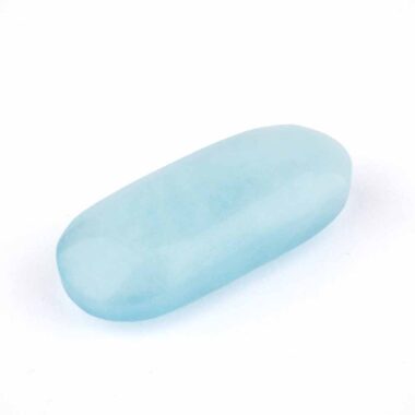 Aquamarin | Beryl Handschmeichler | Massagestein Ø 49 mm in bester Qualität und Farbe Edelsteine Heilsteine bei Wunderstein24