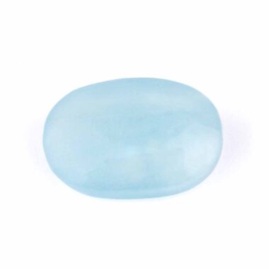 Aquamarin | Beryl Handschmeichler | Massagestein Ø 39 mm in bester Qualität und Farbe Edelsteine Heilsteine bei Wunderstein24