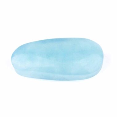 Aquamarin | Beryl Handschmeichler | Massagestein Ø 66 mm in bester Qualität und Farbe Edelsteine Heilsteine bei Wunderstein24