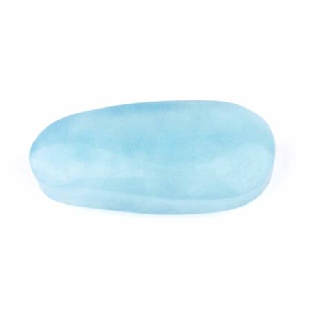 Aquamarin | Beryl Handschmeichler | Massagestein Ø 66 mm in bester Qualität und Farbe Edelsteine Heilsteine bei Wunderstein24