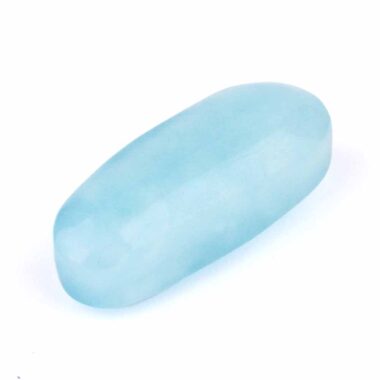 Aquamarin | Beryl Handschmeichler | Massagestein Ø 66 mm in bester Qualität und Farbe Edelsteine Heilsteine bei Wunderstein24
