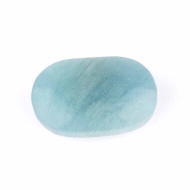 Aquamarin | Beryl Handschmeichler | Massagestein Ø 43 mm in bester Qualität und Farbe Edelsteine Heilsteine bei Wunderstein24