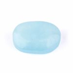 Aquamarin | Beryl Handschmeichler | Massagestein Ø 39 mm in bester Qualität und Farbe Edelsteine Heilsteine bei Wunderstein24