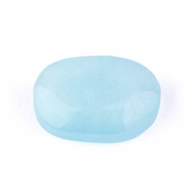 Aquamarin | Beryl Handschmeichler | Massagestein Ø 39 mm in bester Qualität und Farbe Edelsteine Heilsteine bei Wunderstein24