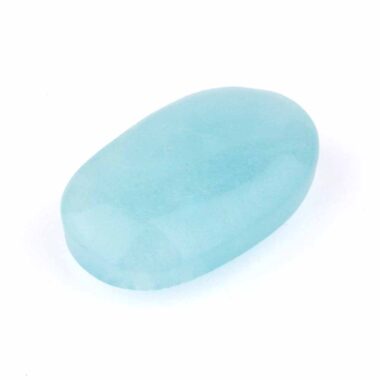 Aquamarin | Beryl Handschmeichler | Massagestein Ø 50 mm in bester Qualität und Farbe Edelsteine Heilsteine bei Wunderstein24