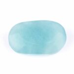 Aquamarin | Beryl Handschmeichler | Massagestein Ø 53 mm in bester Qualität und Farbe Edelsteine Heilsteine bei Wunderstein24