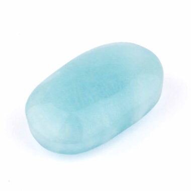 Aquamarin | Beryl Handschmeichler | Massagestein Ø 53 mm in bester Qualität und Farbe Edelsteine Heilsteine bei Wunderstein24