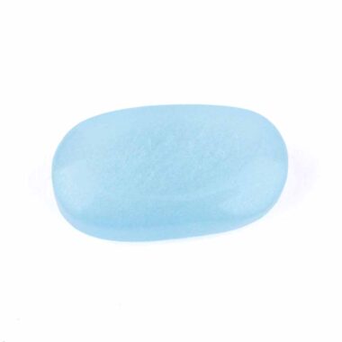 Aquamarin | Beryl Handschmeichler | Massagestein Ø 39 mm in bester Qualität und Farbe Edelsteine Heilsteine bei Wunderstein24