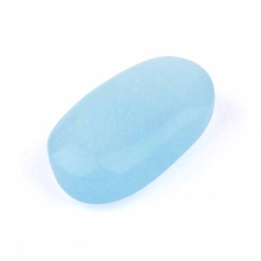 Aquamarin | Beryl Handschmeichler | Massagestein Ø 39 mm in bester Qualität und Farbe Edelsteine Heilsteine bei Wunderstein24