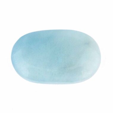 Aquamarin | Beryl Handschmeichler | Massagestein Ø 54 mm in bester Qualität und Farbe Edelsteine Heilsteine bei Wunderstein24