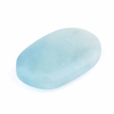 Aquamarin | Beryl Handschmeichler | Massagestein Ø 54 mm in bester Qualität und Farbe Edelsteine Heilsteine bei Wunderstein24