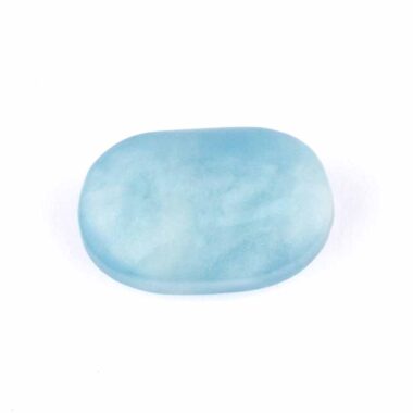 Aquamarin | Beryl Handschmeichler | Massagestein Ø 36 mm in bester Qualität und Farbe Edelsteine Heilsteine bei Wunderstein24