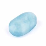 Aquamarin | Beryl Handschmeichler | Massagestein Ø 36 mm in bester Qualität und Farbe Edelsteine Heilsteine bei Wunderstein24