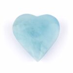 großes Aquamarin | Beryl Herz Ø 35 mm in bester Qualität und Farbe Edelsteine Heilsteine bei Wunderstein24