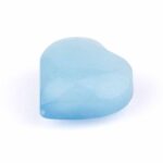 großes Aquamarin | Beryl Herz Ø 35 mm in bester Qualität und Farbe Edelsteine Heilsteine bei Wunderstein24