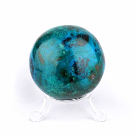 Chrysokoll Kugel aus Peru Ø 53 mm in einzigartiger Qualität und Farbe Edelsteine Heilsteine bei Wunderstein24