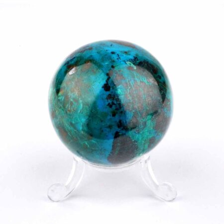 Chrysokoll Kugel aus Peru Ø 53 mm in einzigartiger Qualität und Farbe Edelsteine Heilsteine bei Wunderstein24