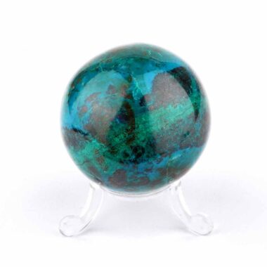 Chrysokoll Kugel aus Peru Ø 53 mm in einzigartiger Qualität und Farbe Edelsteine Heilsteine bei Wunderstein24