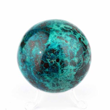 Chrysokoll Kugel aus Peru Ø 63 mm in einzigartiger Qualität und Farbe Edelsteine Heilsteine bei Wunderstein24