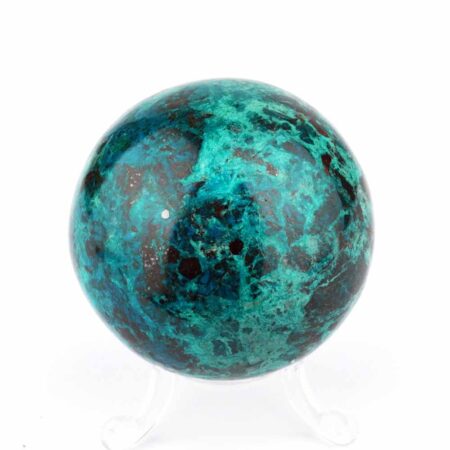 Chrysokoll Kugel aus Peru Ø 63 mm in einzigartiger Qualität und Farbe Edelsteine Heilsteine bei Wunderstein24