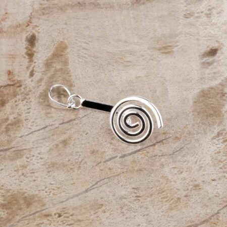 Donut Halter Spirale mit Öse Ø 10 mm für unsere Donuts in Silber rhodiniert Edelsteine Heilsteine bei Wunderstein24