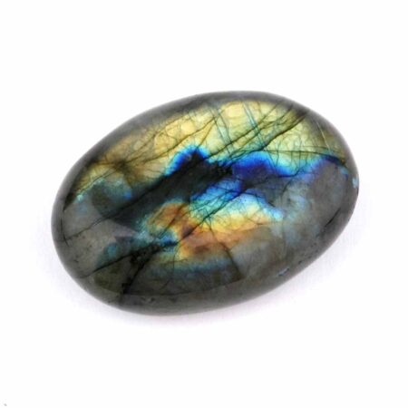 Labradorit Handschmeichler | Trommelstein Ø 51 mm in bester Farbe und Qualität Edelsteine Heilsteine bei Wunderstein24