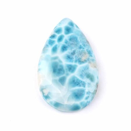 Larimar Handschmeichler | Cabochon Länge 55,9 mm in bester Farbe und Qualität Edelsteine Heilsteine bei Wunderstein24