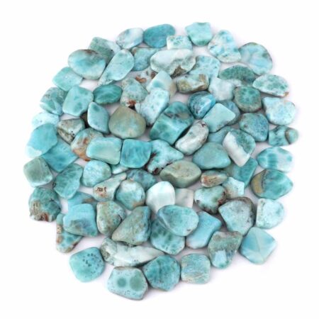Larimar Trommelsteine Ø ca. 15 – 30 mm in sehr schöner Farbe Edelsteine Heilsteine bei Wunderstein24