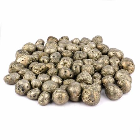 Pyrit Trommelsteine handpoliert Ø ca. 12 – 25 mm Edelsteine Heilsteine bei Wunderstein24