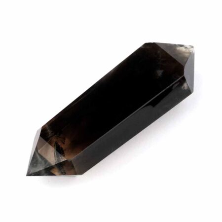 Rauchquarz Doppelender Länge 96 mm transparent aus Brasilien in bester Farbe Edelsteine Heilsteine bei Wunderstein24